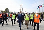 副总理马拉特·胡斯努林从鄂毕河大桥工地开始访问新西伯利亚